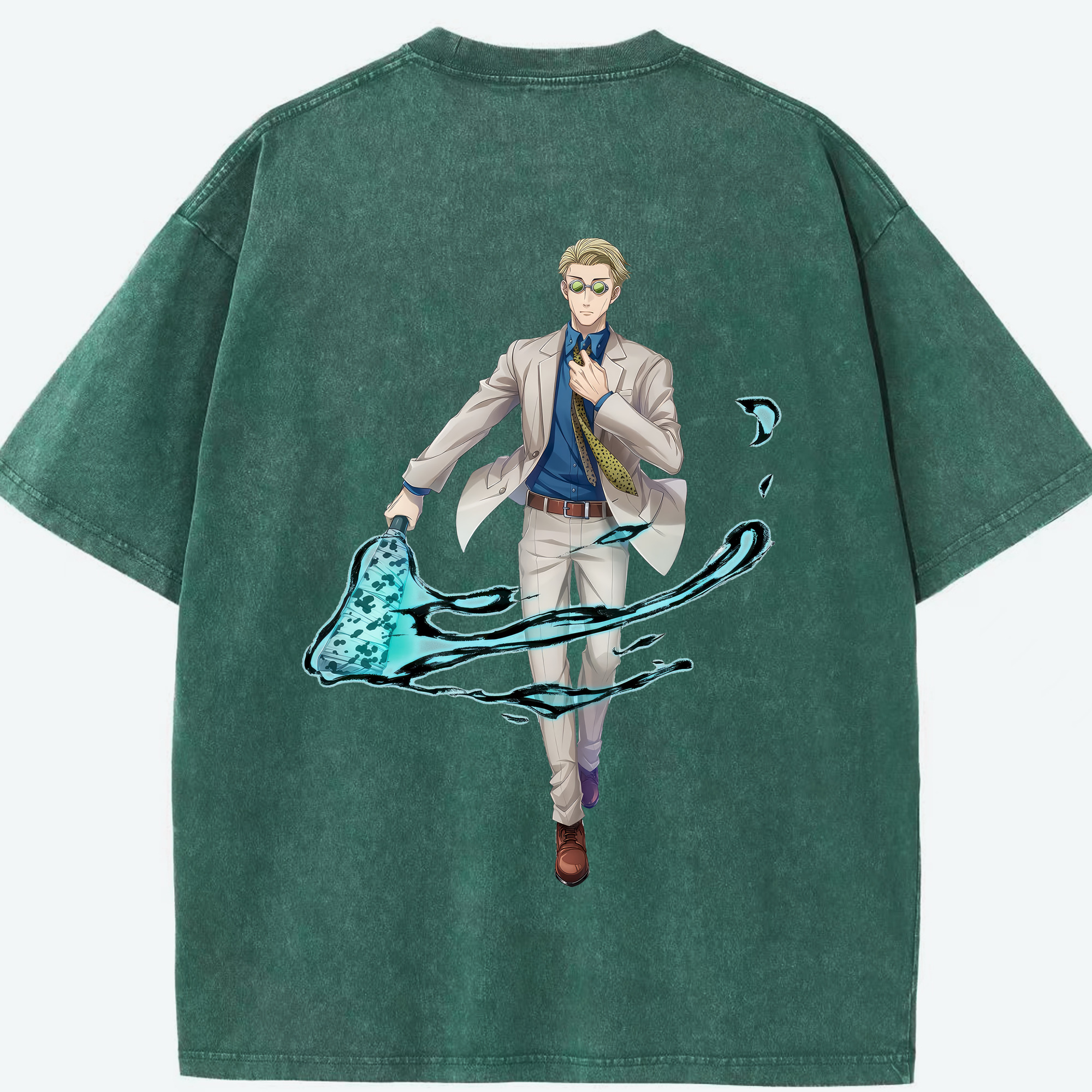 （画像用） 呪術廻戦 Jujutsu Kaisen 綿100% ヴィンテージ風 半袖Tシャツ（背面プリント）